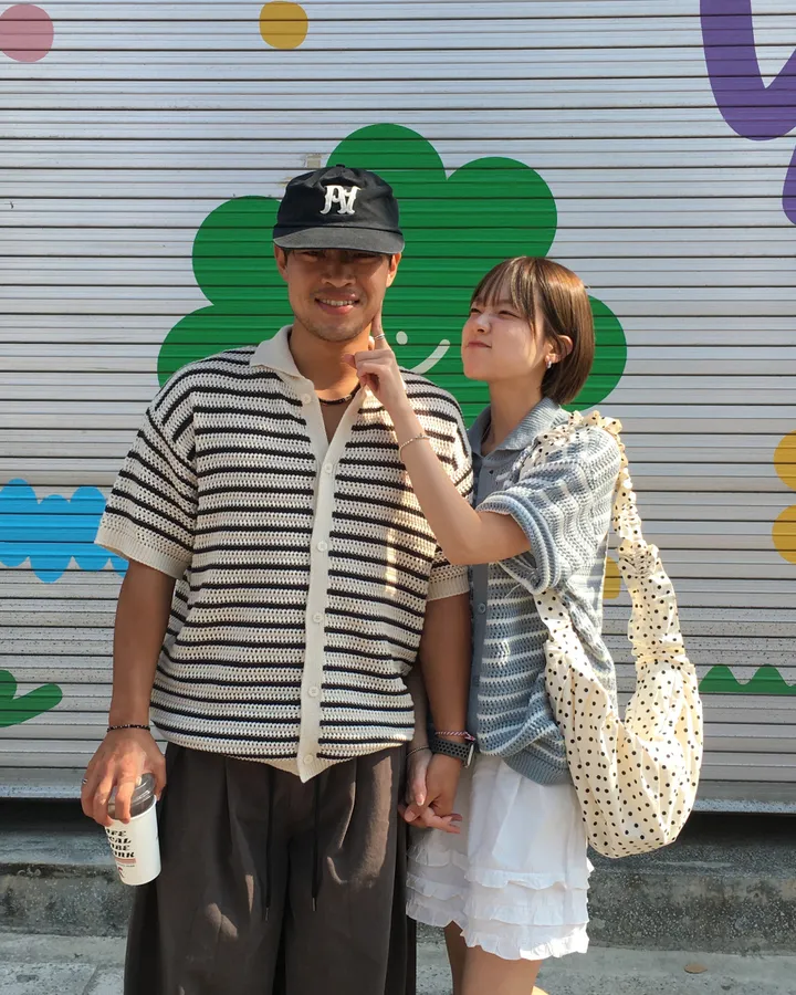 [온트추천] (UNISEX) 모리 스트라이프 카라 반팔 가디건 상세 이미지 34