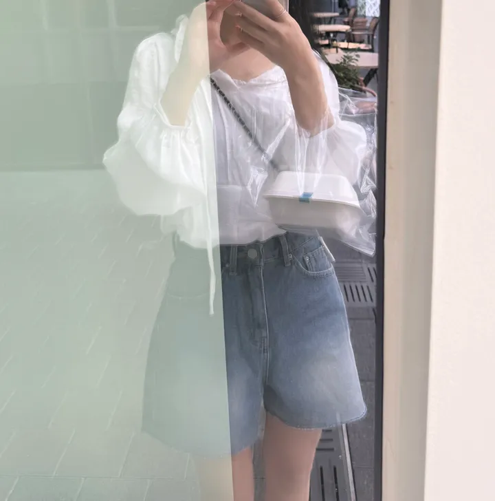 [주문폭주/인기재진행] 싸이클 컷팅 숏 데님 팬츠 상세 이미지 15