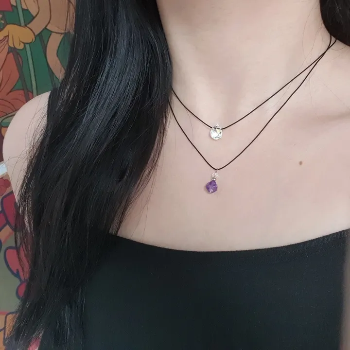 [무변색 무알러지💓] 워터드롭 목걸이✨ 원석 매듭 목걸이 써지컬 소원 유니크 우정 행운 선물 상세 이미지 9