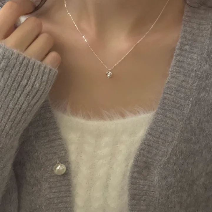 [silver925] 레인 큐빅 목걸이 (2color) 상세 이미지 5
