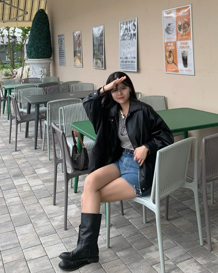 <미리 봄🌸/찐오버핏> 데이 오버핏 카라 블루종 레더자켓 - 2color 상세 이미지 34