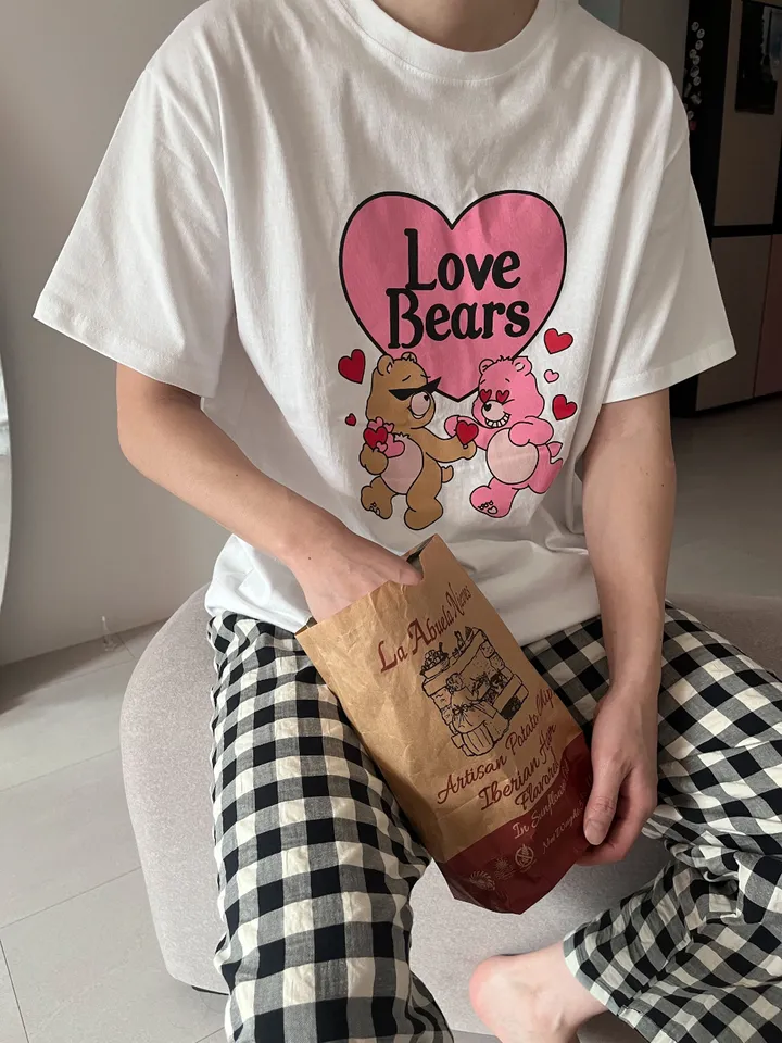 러브베어 하트 커플 곰돌이 티셔츠 상세 이미지 18
