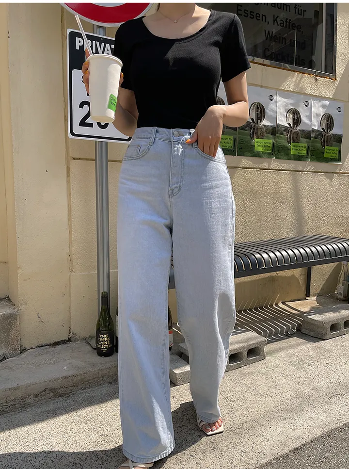 [44-110] [9천장 돌파✨] 유리빈 스판 U넥 슬림핏 크롭 티셔츠( 여름/데일리룩/여행룩/휴가룩/흠뻑쇼/워터밤/빅사이즈/110사이즈/자체제작/크롭/스판/스판좋은/쫀쫀한/쿨링/아이스/기본템/레이어드/베이직/부드러운 ) 상세 이미지 57