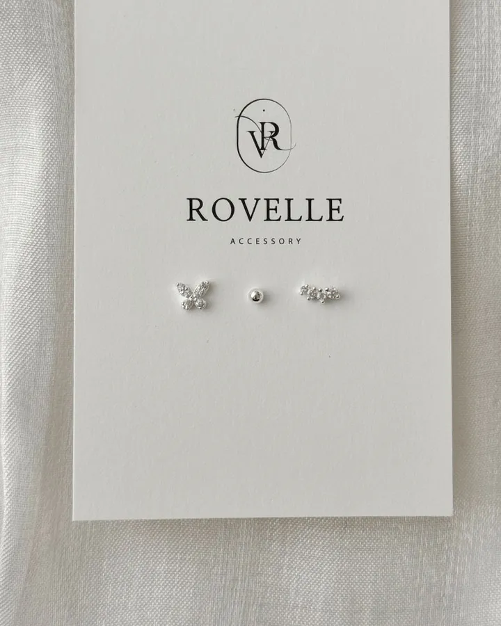 [925silver/3set] some one 미니 나비 큐빅 볼 925실버 피어싱세트 상세 이미지 11