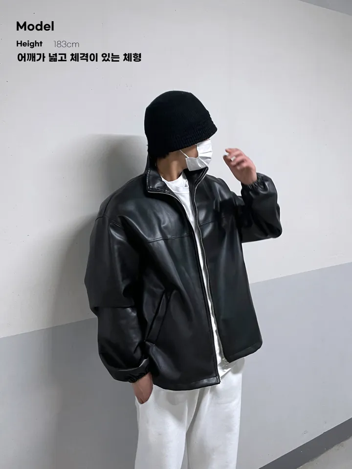 [주문폭주/MADE] 남녀공용 로제 오버핏 레더자켓 상세 이미지 98