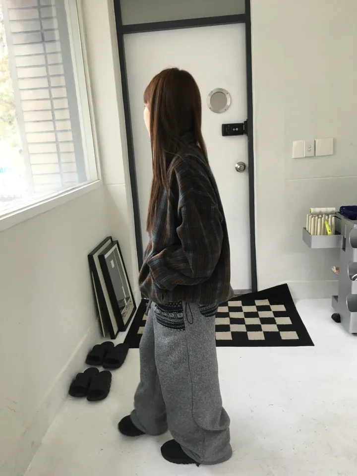 (2 color) 도쿄 체크 후리스집업 상세 이미지 18