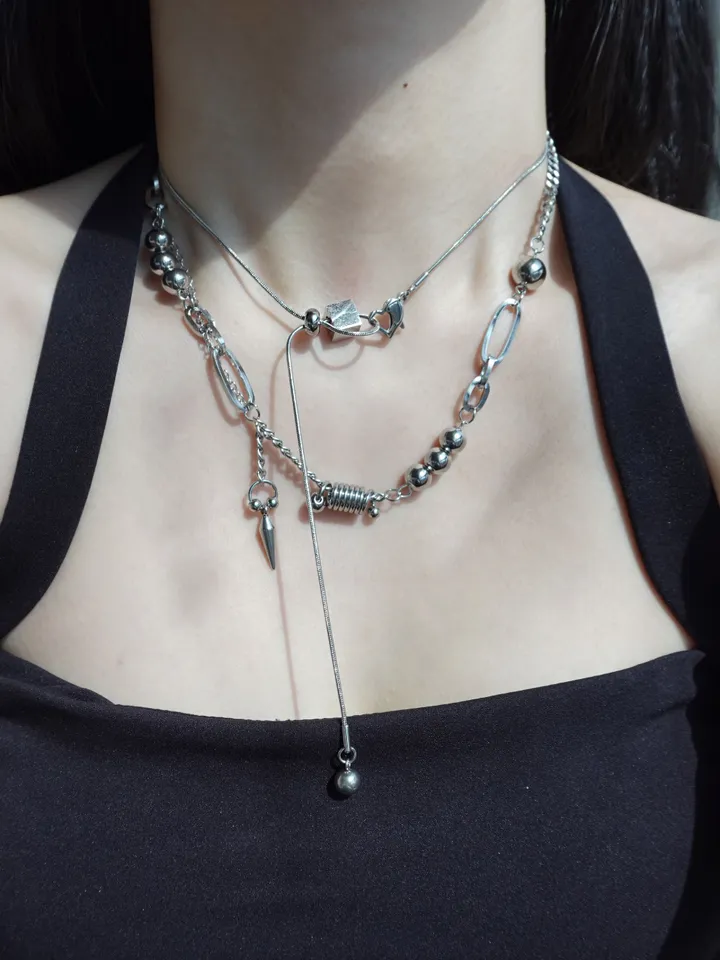 [써지컬] pierce drop necklace | 피어싱 볼 드롭 목걸이 상세 이미지 21