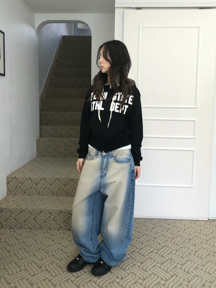 후드 포인트 패치 후드집업 상세 이미지 9