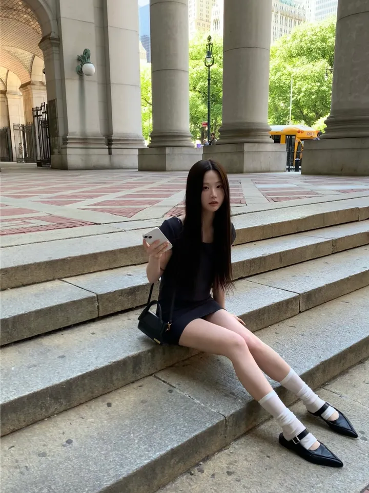 반팔 티셔츠 모델 착용 이미지-S1L35