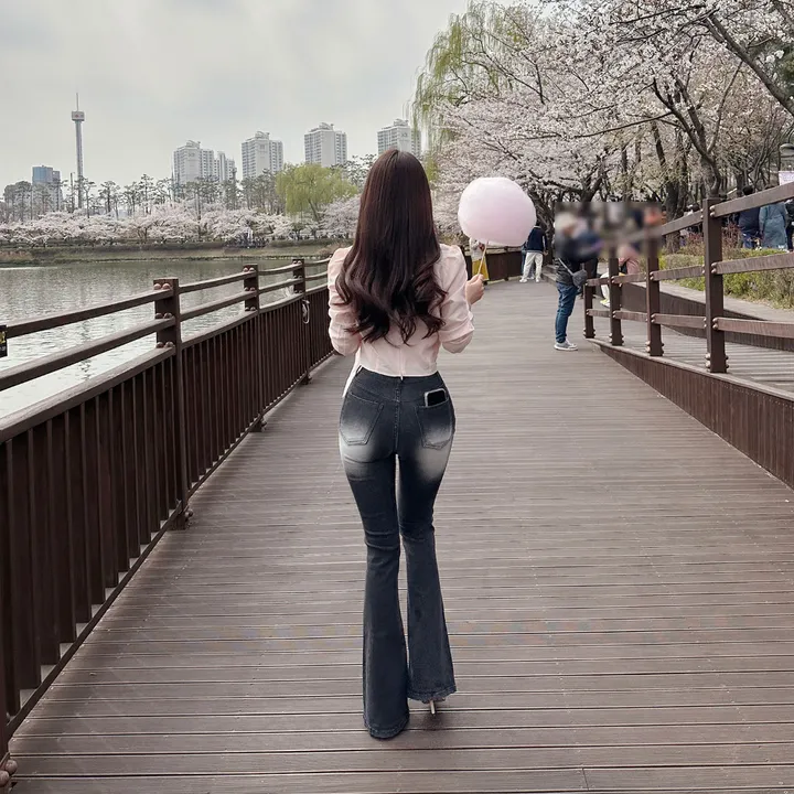 [자체제작/허리쏘옥/히든밴딩/기본,롱ver] -3kg 몸매 보정 워싱 롱 부츠컷 데님 청바지 롱팬츠 상세 이미지 112