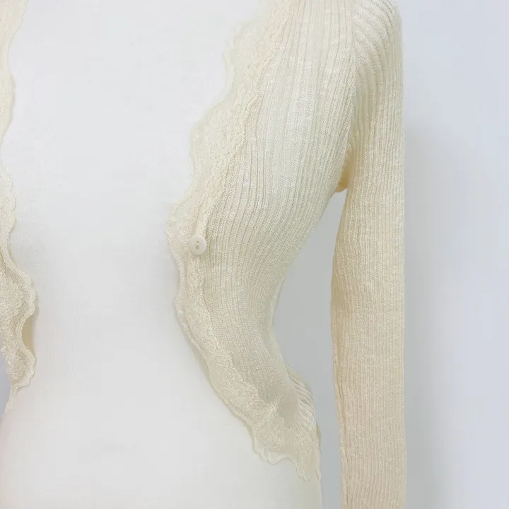 퍼티 썸머 시스루 레이스 크롭 볼레로 가디건 상세 이미지 28