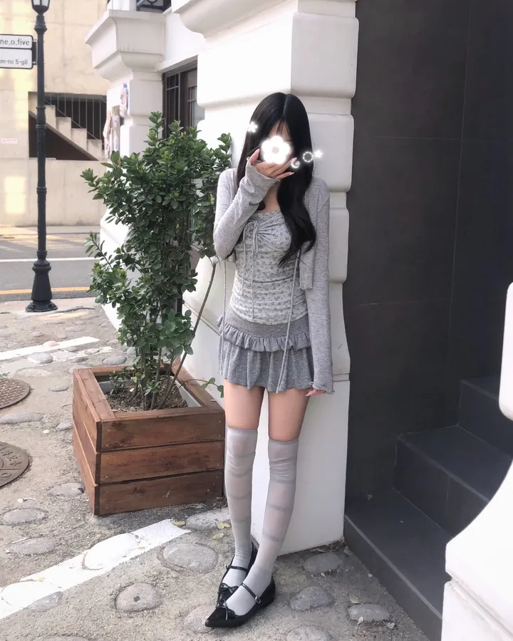 [부해보임X/여리핏..💭] 플라워 비즈 셔링 나시 볼레로 가디건 세트 *3color/최저가 상세 이미지 8