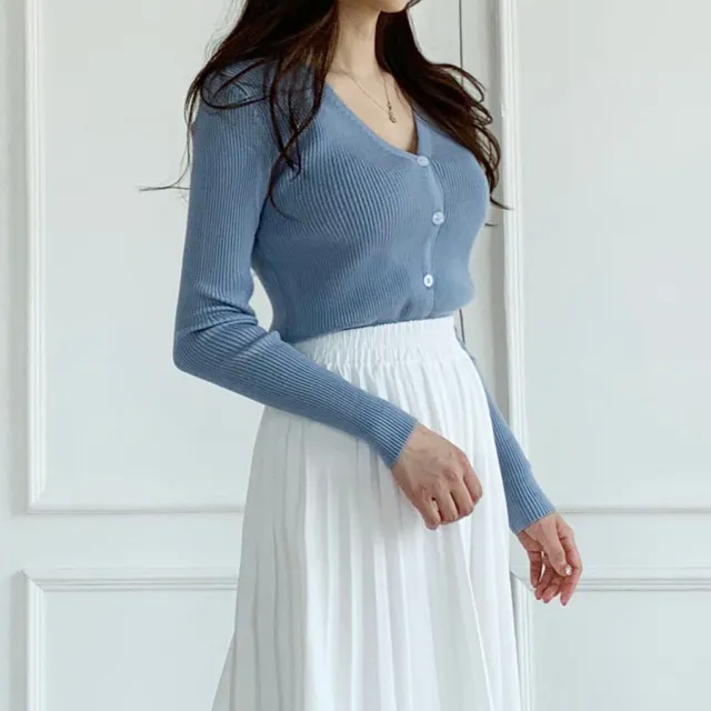[묶음할인] 소프트 촉감 브이넥 글램핏 골지 가디건 ﻿아이보리 베이지 블랙 연두 소라 핑크 연보라 와인 카키 겨자 에메랄드 개강룩 새내기룩 봄 벚꽃룩 꽃놀이룩 개강여신 상세 이미지 62