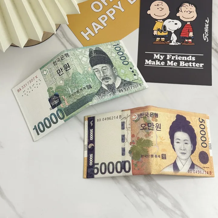 [2개구매할인!] 슬림 만원 오만원 지폐 반지갑 용돈봉투 명절 어버이날 생일선물 웃긴선물 상세 이미지 16