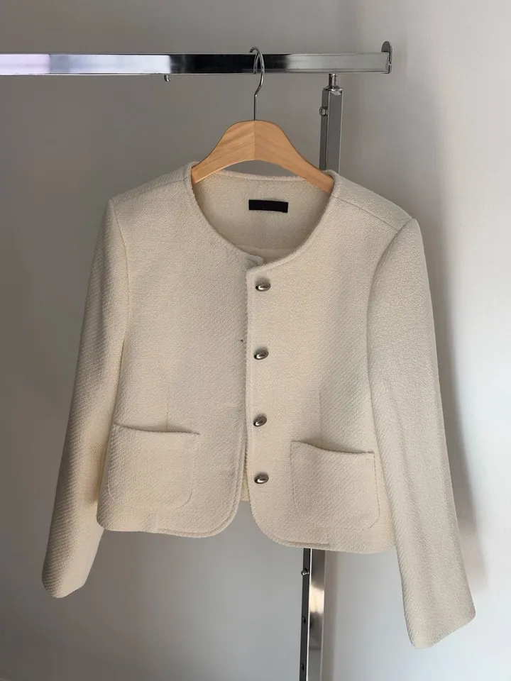 [봄신상할인💛/고퀄] 비엔느 트위드 노카라 울 자켓 (3color) 상세 이미지 41