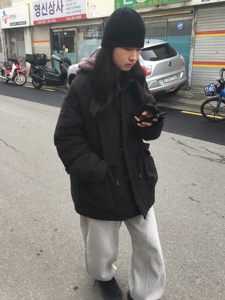 빈티지 하프 패딩 야상 상세 이미지 8