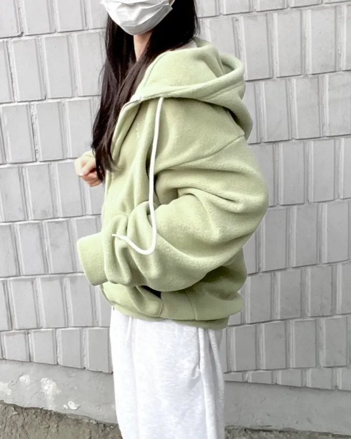 후리스 레터링 더비 투웨이 후드zip up -10col 상세 이미지 20