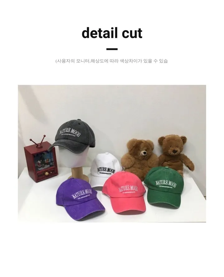 [추가할인/당일출고] 내추럴무드 워싱 피그먼트 볼캡 - 데일리 레터링 남녀공용 소두핏 대두커버 봄 여름 가을 신상 빅사이즈 상세 이미지 29