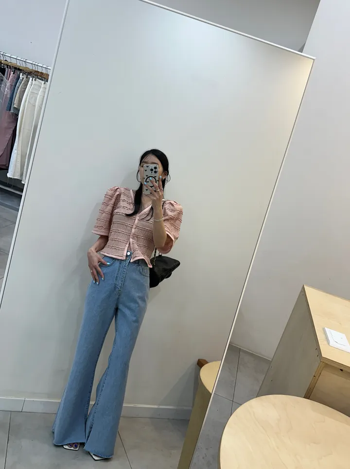 [러블리 한가득~❤️] 봉긋 레이스 엔젤 퍼프 크롭 가디건 상세 이미지 103