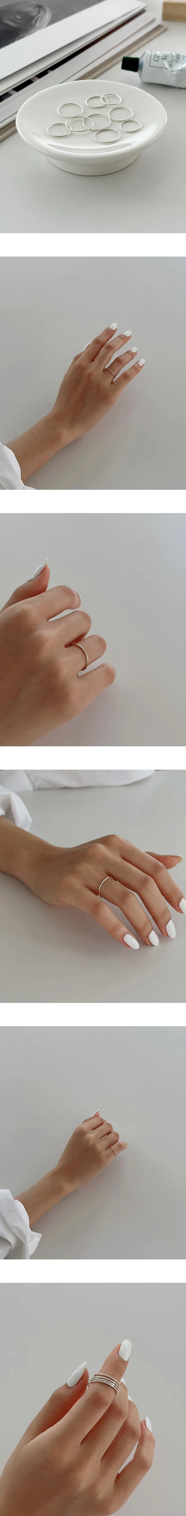 실버 925 베이직 기본 실반지 레이어드 포인트링 상세 이미지 10