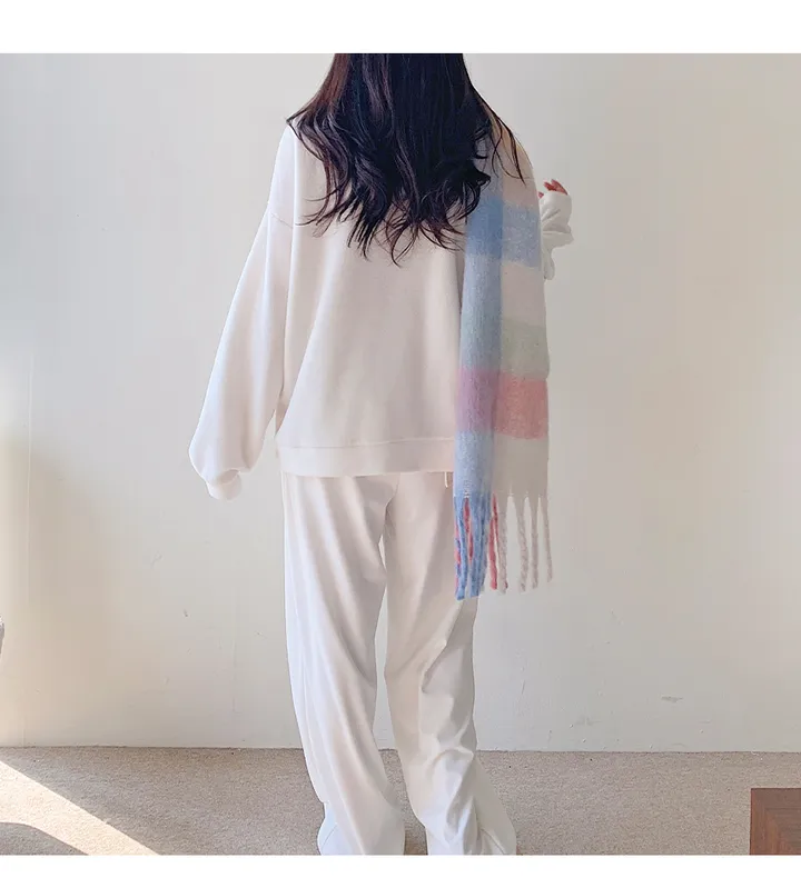 [뽀용폭닥💕] 파스텔체크 커플 롱 오버사이즈 머플러 목도리 여자목도리 남자목도리 겨울 겨울목도리 체크목도리 상세 이미지 13