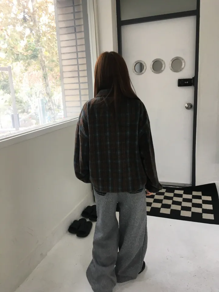 (2 color) 도쿄 체크 후리스집업 상세 이미지 14