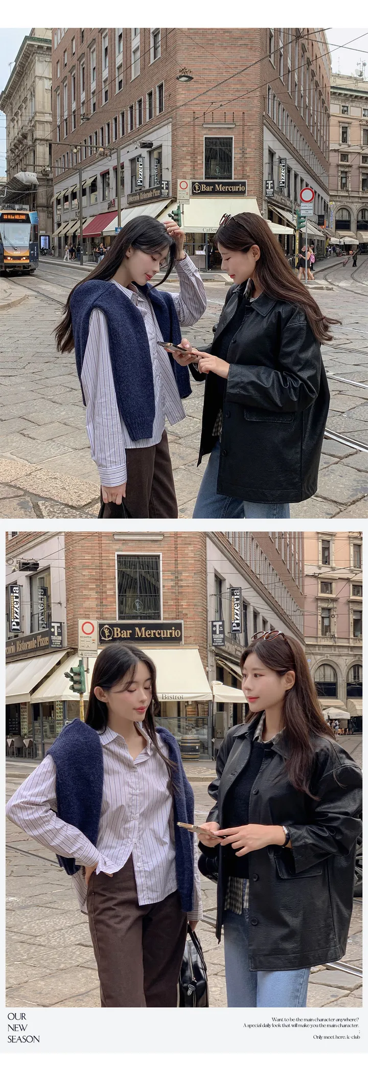 [자체제작/오늘출발/1만장돌파!]#봄🌷 바텐 오버핏 하프 레더 자켓 (데일리룩/개강룩/봄아우터/봄자켓/레더자켓/가죽자켓/루즈핏) 상세 이미지 151