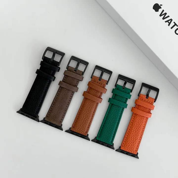 [당일출고] 애플워치10 9 8 7 SE SE2 38 41 42mm 울트라 가죽 래더 유광 무광 투톤 밴드 줄질 스트랩 상세 이미지 62