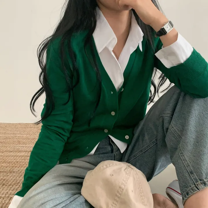 [간절기신상] 가을을 준비하는, 브이넥 니트가디건;5col 상세 이미지 18