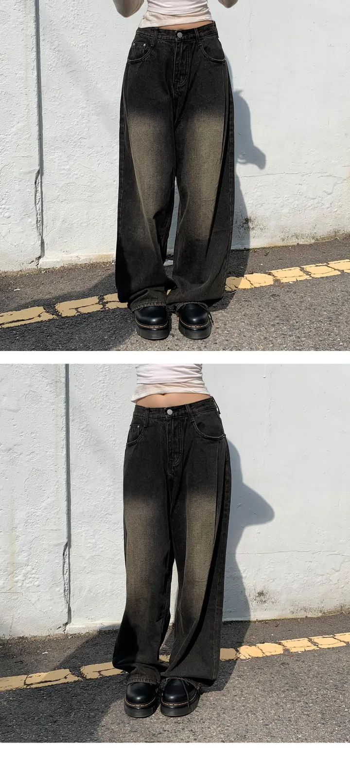 [기획🤎/기장선택] 보이 원핀턱 워싱 와이드 팬츠 - 4color 상세 이미지 9