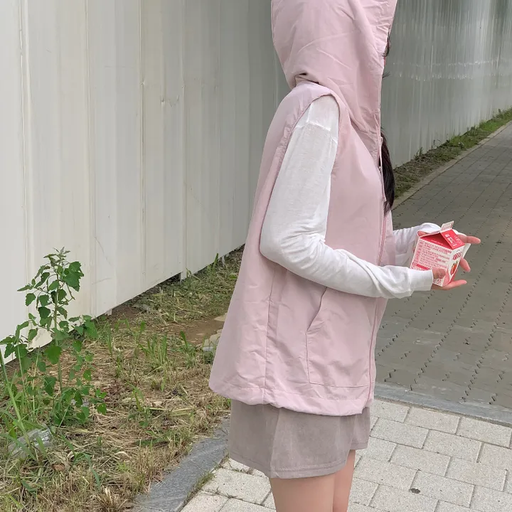 레코드 후드 나일론 조끼 : record hoodie Anorak vest - 4 color 상세 이미지 31