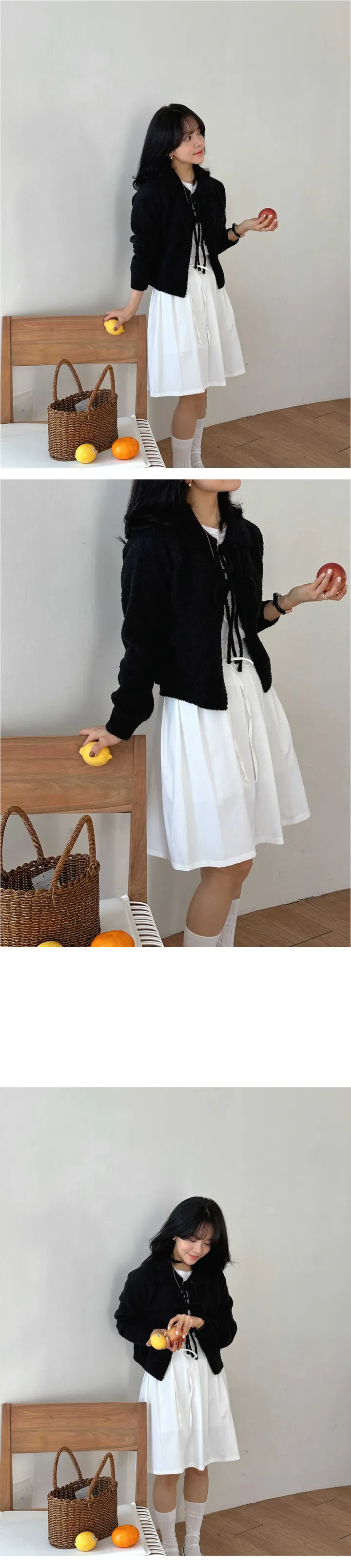 러블리 리본 부클 카라 가디건 상세 이미지 12