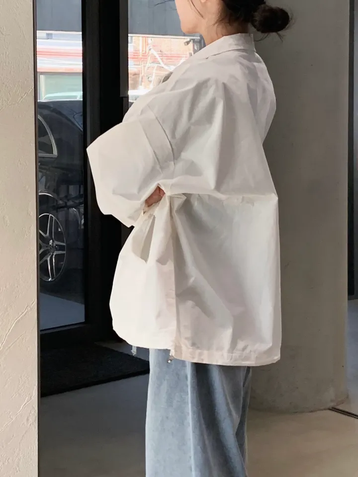 [트렌치 바람막이🤍/아우터맛집!] 트렌치바람막이 야상 하이넥 바람막이 숏트렌치 간절기아우터 데일리룩 숏야상 봄 자켓 오버핏자켓 상세 이미지 58