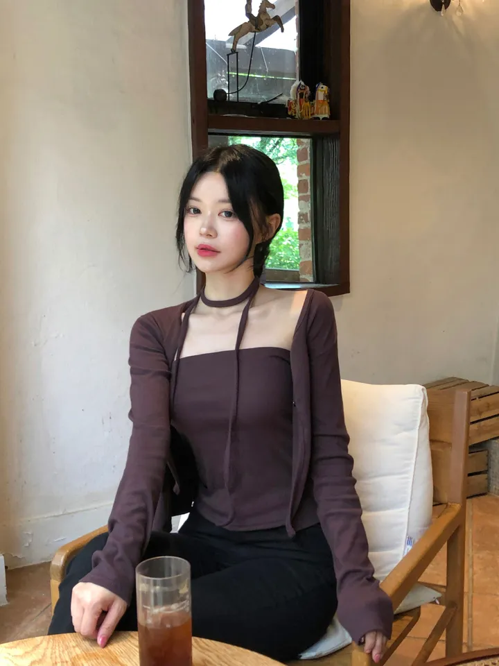 [MADE/3pcs/활용도최고] 비올라 브이넥 탑 가디건set (6color) 상세 이미지 35
