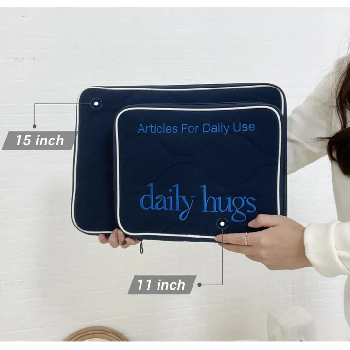 에그머그 daily hugs 퀄팅 아이패드파우치 맥북파우치 노트북파우치 아이패드케이스 노트북가방 11인치 13인치 15인치 상세 이미지 33