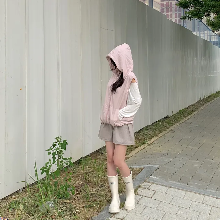 레코드 후드 나일론 조끼 : record hoodie Anorak vest - 4 color 상세 이미지 21