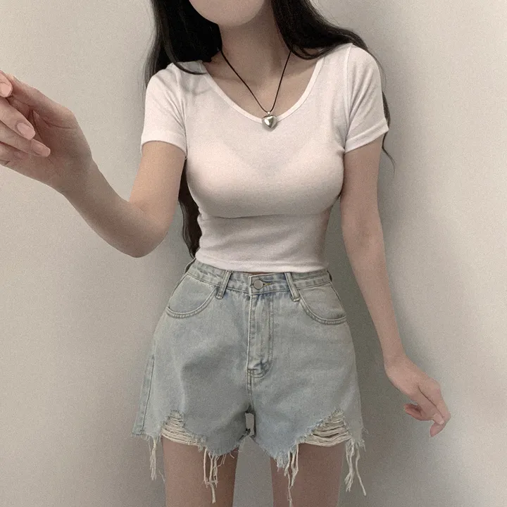 [데일리/꾸안꾸] 여름 필수템, 퓨어 워싱 데미지 데님 숏팬츠 상세 이미지 36