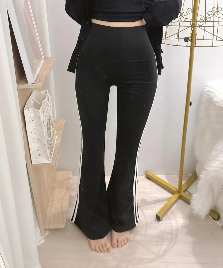*빠른출고 *동일상품최저가 [개말라핏/핏지림🥵] 리프팅핏, 삼선 레깅스 스판 밴딩 부츠컷 트레이닝 팬츠 -2color 상세 이미지 17