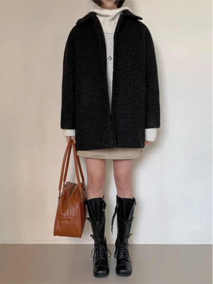 [울코트/울40%/누빔] 코지 부클코트 하프코트 코트 (3colors) 상세 이미지 60