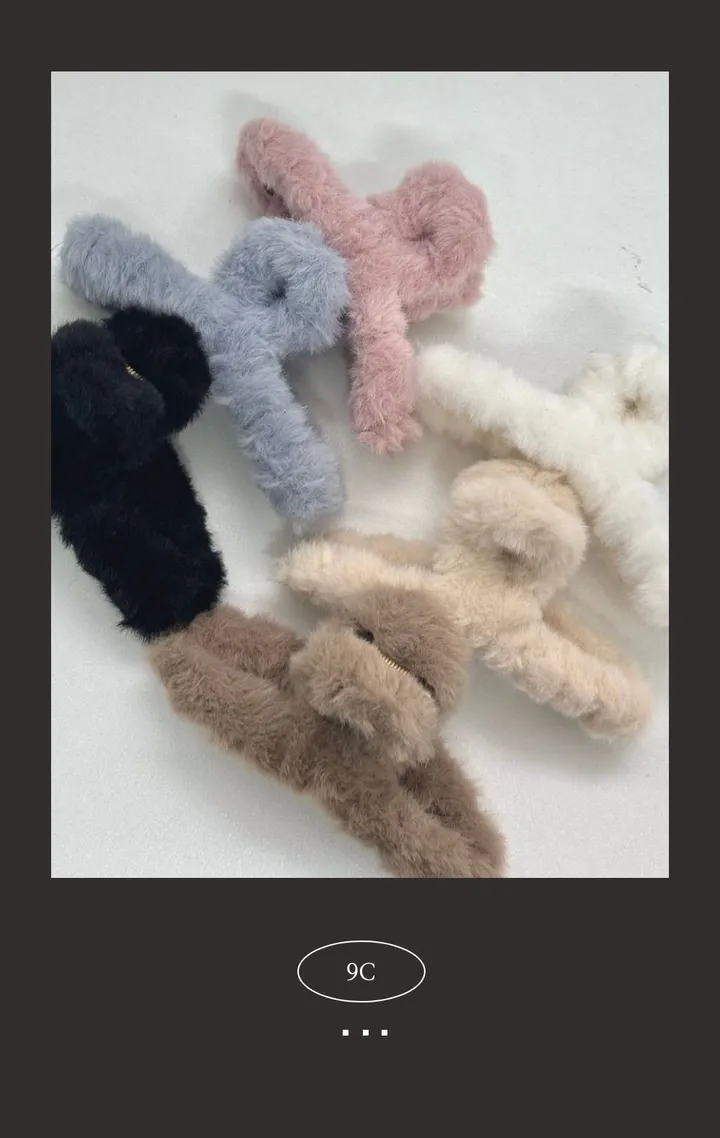 [추가금x/1피스3700원 3피스7700원 6피스 10000원] 11cm 퍼 집게핀 색상변경가능 상세 이미지 5