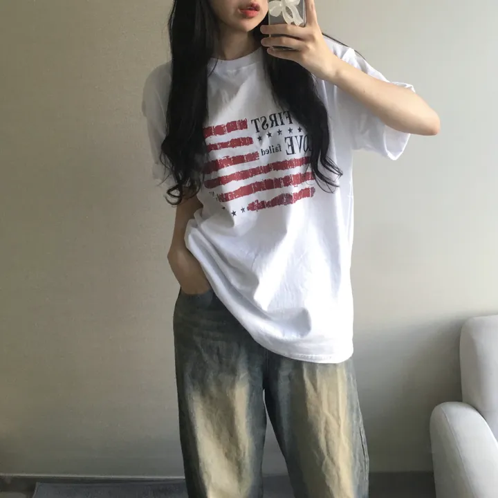 [빈티지/오버핏!] 페일 레터링 프린팅 반팔티 (3color) 상세 이미지 3