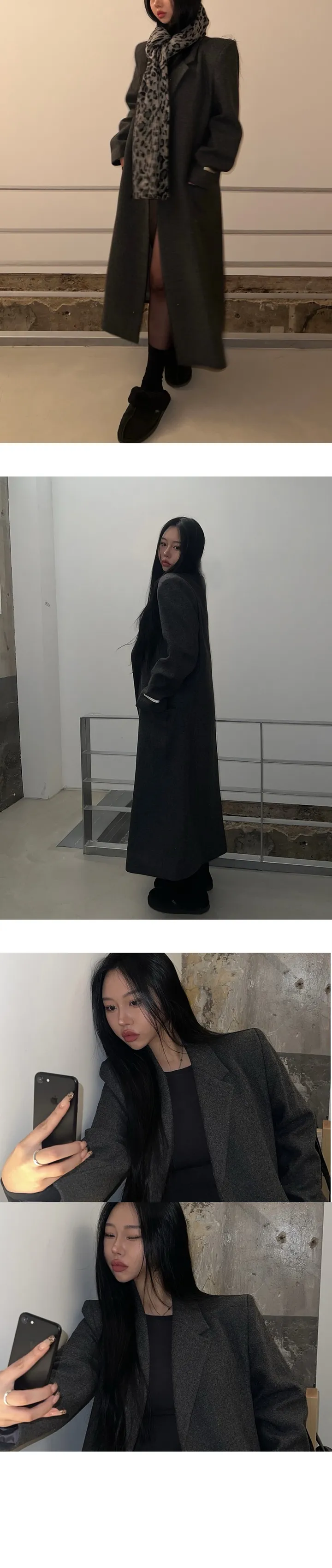 [연말룩❤️/1-2SIZE❣️/일자핏코트❤️‍🔥][UNISEX] 울 맥시 롱 코트 (3color) 상세 이미지 9
