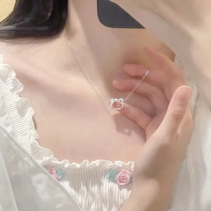 💗공주님목걸이💗1+1할인 키치하이틴 키티얼굴 진주목걸이 키티목걸이 헬로키티목걸이 여친선물 친구선물 생일선물 우정목걸이 여신목걸이 상세 이미지 7