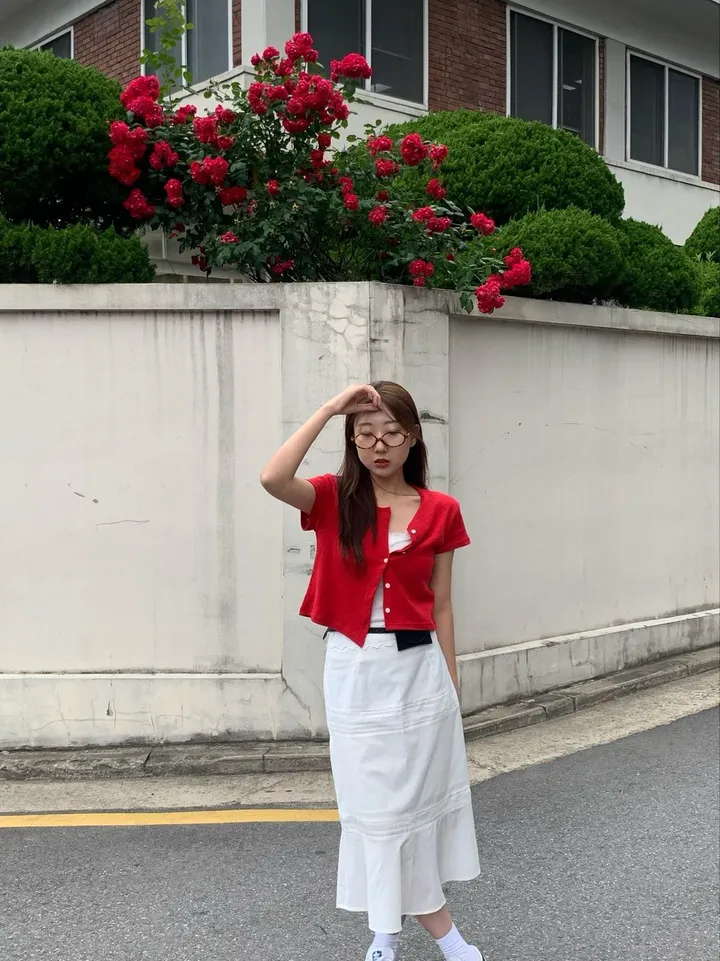 당일발송🌹[플라워 펀칭] 로지 반팔 가디건 - 4컬러 봄 여름 가을 상세 이미지 15