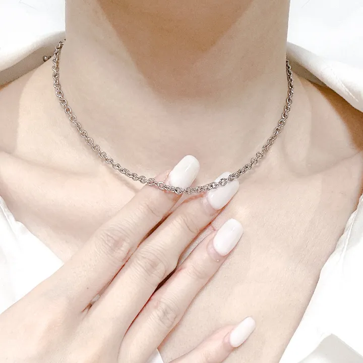 4주년 감사❤️6200원 [2개이상구매시할인]써지컬 데일리 초커 레이어드 목걸이 클립 십자가 하트 진주 볼드 군번줄 볼체인 블랙체인 상세 이미지 47