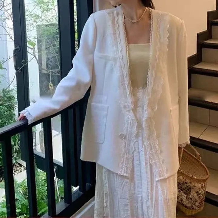💙화이트💙간절기 루즈핏 봄 여름 자켓 여신핏 봄 여름아우터 상세 이미지 15