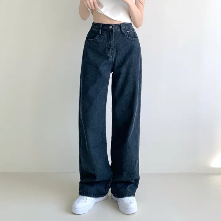 ["인생"데님🖤/기장선택/~XL] 올데이 하이웨스트 캣브러쉬 워싱 데님 와이드 팬츠 바지 키작녀 키큰녀 빅사이즈 청바지 상세 이미지 33