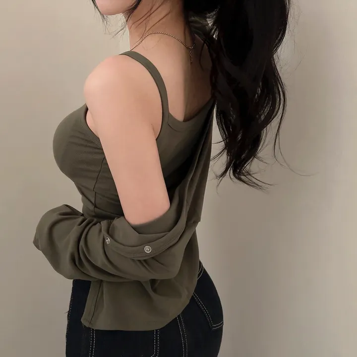 [세트가격!] 봄에 입기 좋은, 웨지 크롭 나시 가디건 세트 상세 이미지 8