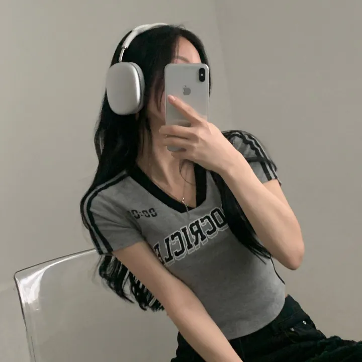 [찐만족도100%🤍] 블록코어 져지 배색 레터링 스트릿 크롭 반팔티셔츠 - 6color 상세 이미지 38
