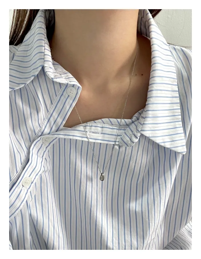 롱 로우 볼륨 드롭  써지컬스틸 빈티지 목걸이 | 롱목걸이  실버목걸이 써지컬목걸이 긴목걸이 상세 이미지 6
